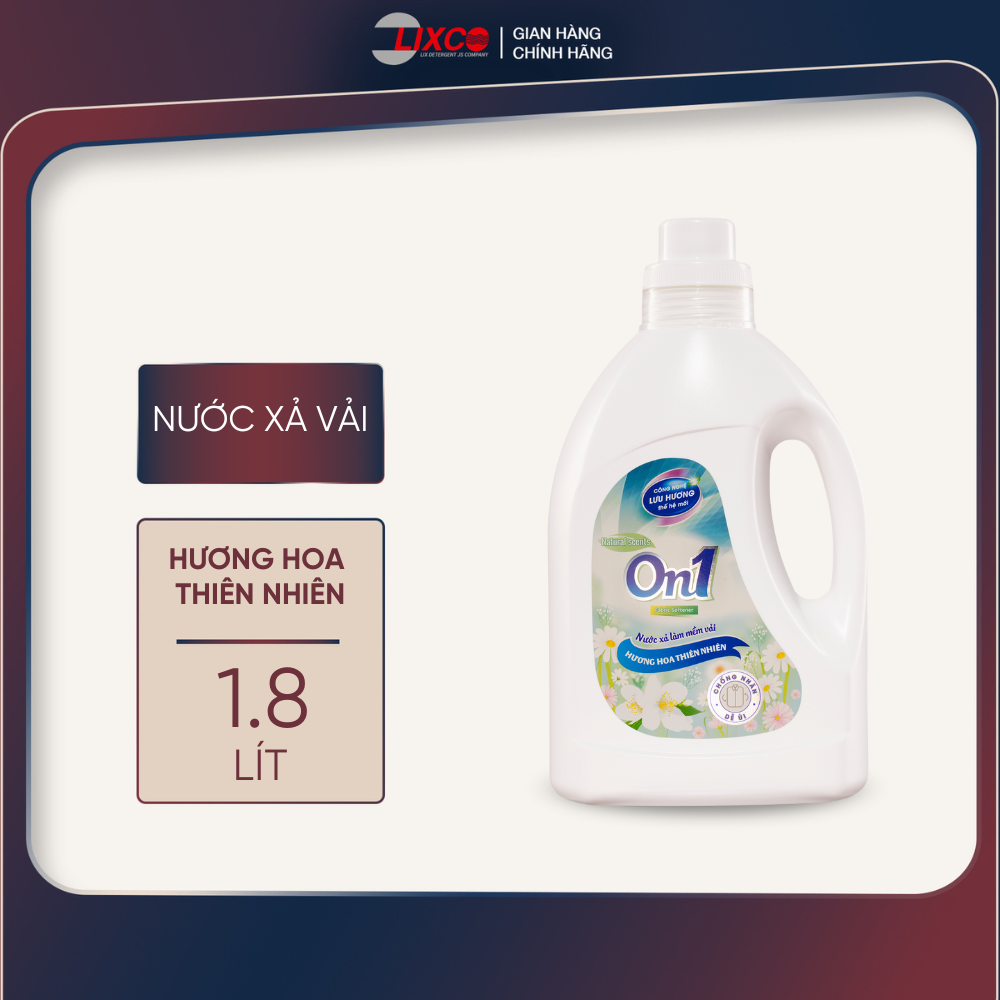 Nước xả vải ON1 hương hoa thiên nhiên nhiều dung tích 1,8L- 2.2L-3.2L - xả quần áo lưu hương trên từng sợi vải