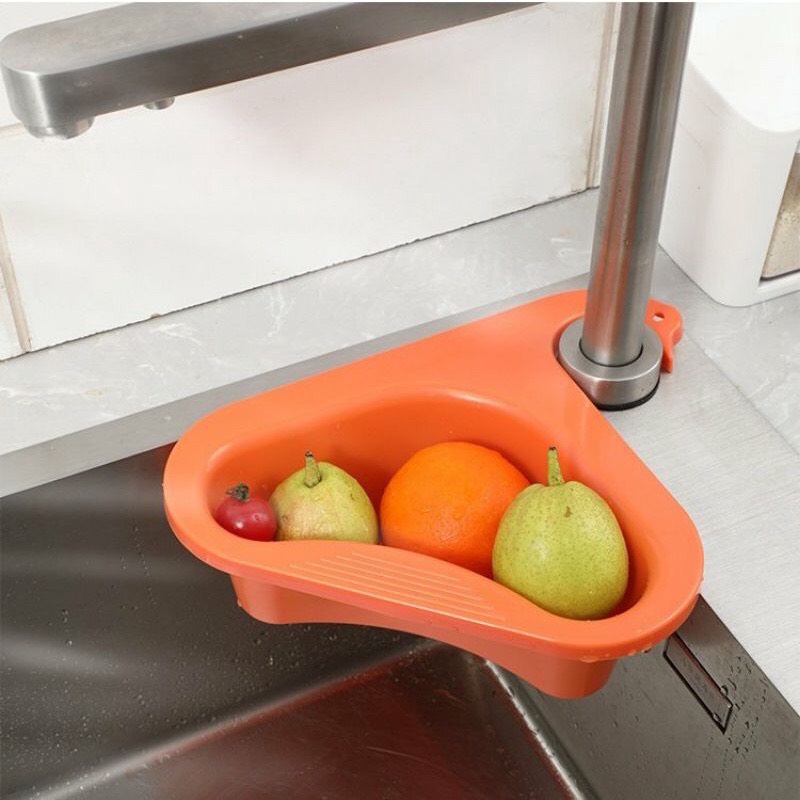 Rổ Tam Giác Dạng Lưới Lọc Rác Bồn Rửa Chén, Khay lọc rác gắn vòi rửa chén thiên nga