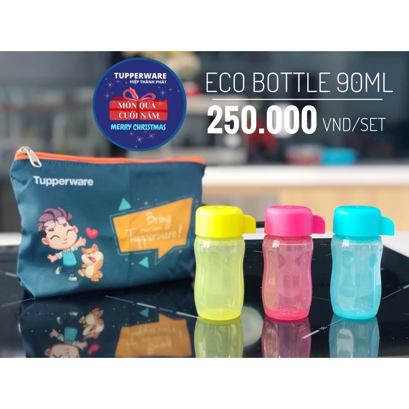 [HCM]Set 3 Bình Eco 90Ml + Tặng Túi Đựng