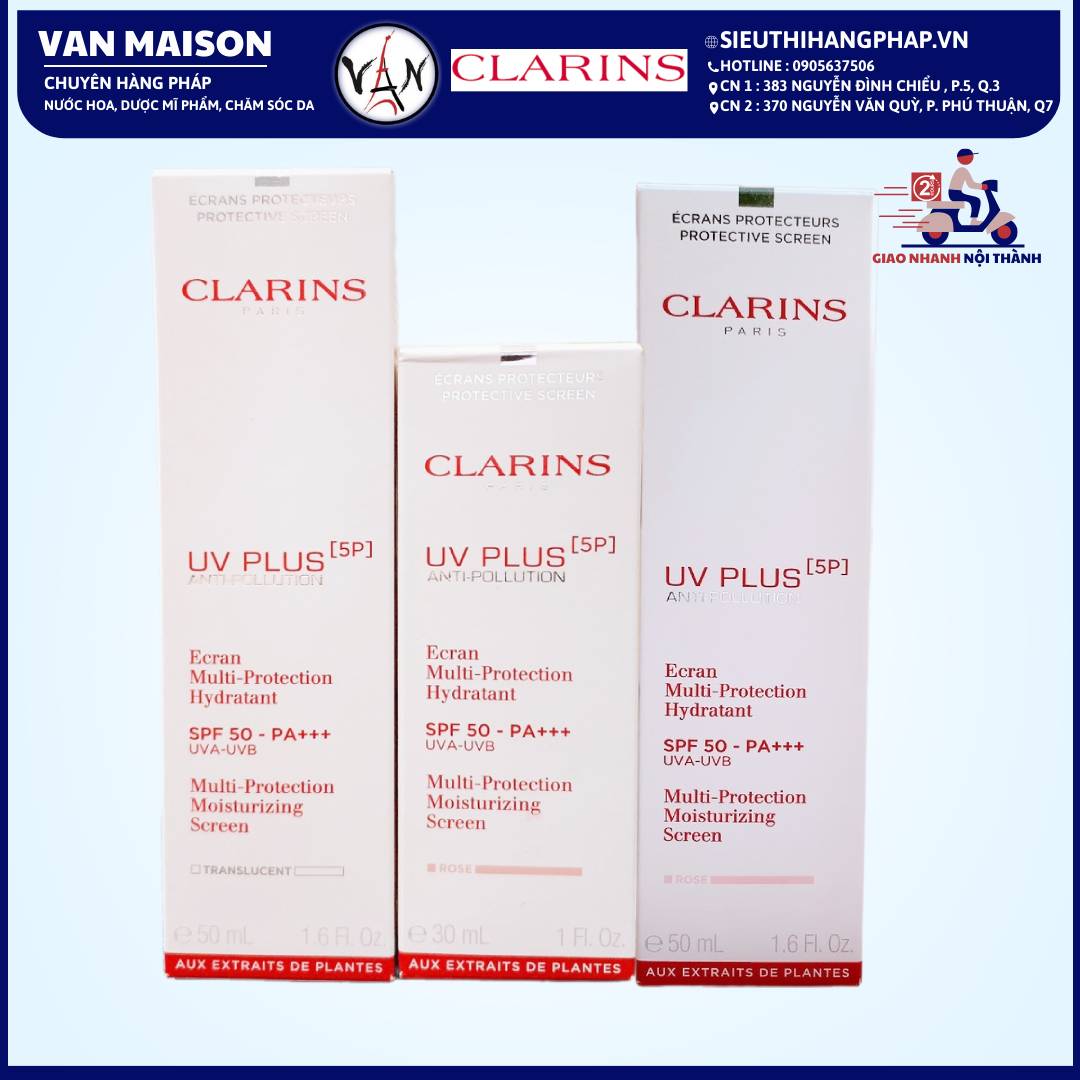 Kem chống nắng clarins uv plus ecran multi-protection hydratant spf 50+