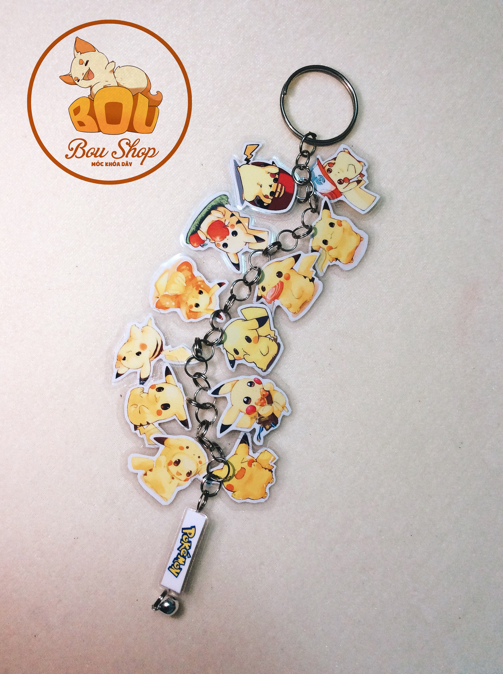 Móc khóa dây anime Pokemon Pikachu