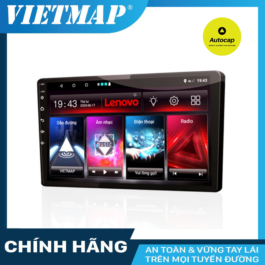 [Trả góp 0%]Màn hình DVD Android VIETMAP LENOVO D1 Wifi - GPS- 4G tích hợp giải trí đa năng-Cảm Ứng-Dẫn Đường-Định Vị