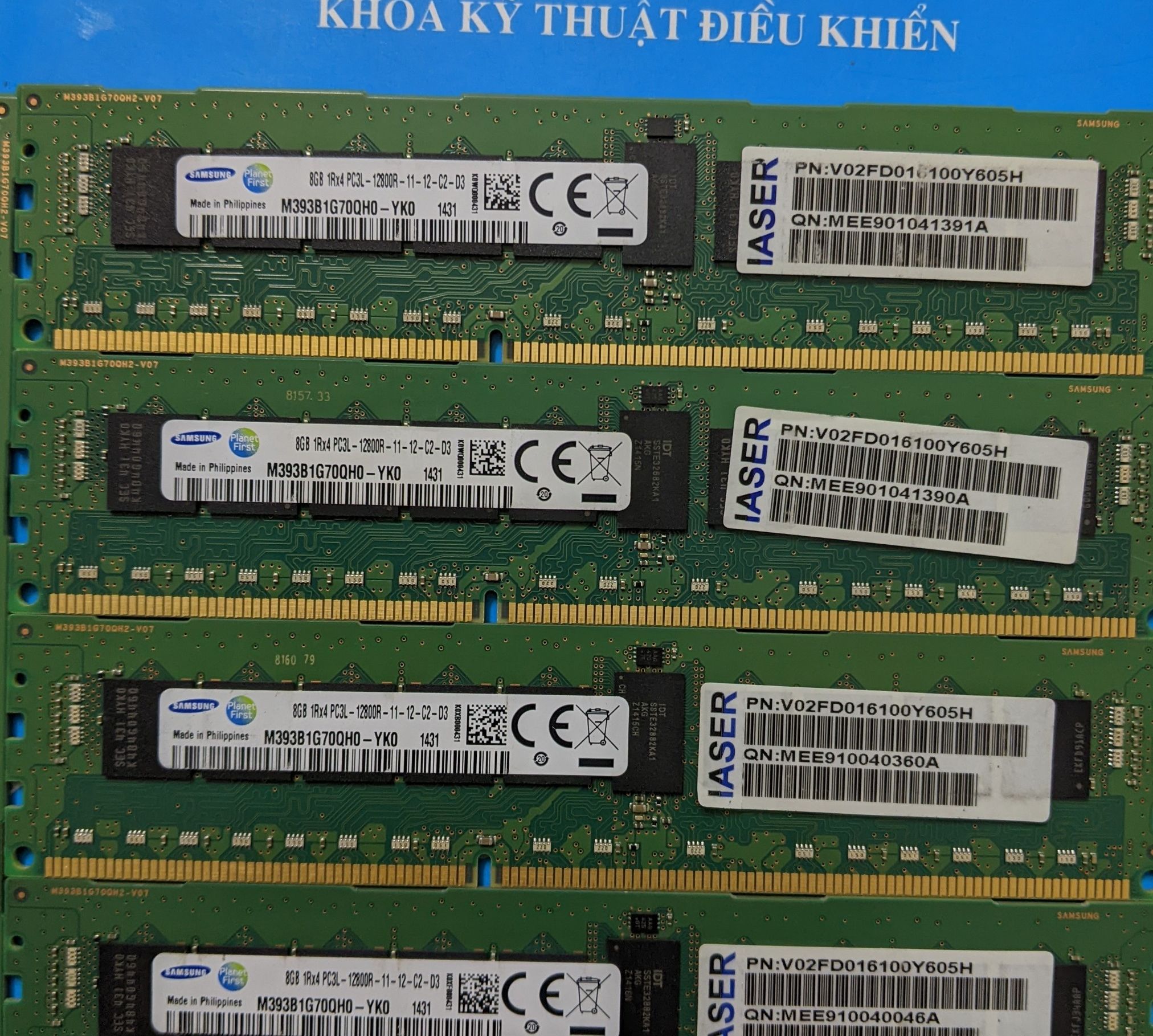 Ram server ddr3l 8gb ecc reg bus 1600 tháo máy server, máy trạm chính hãng