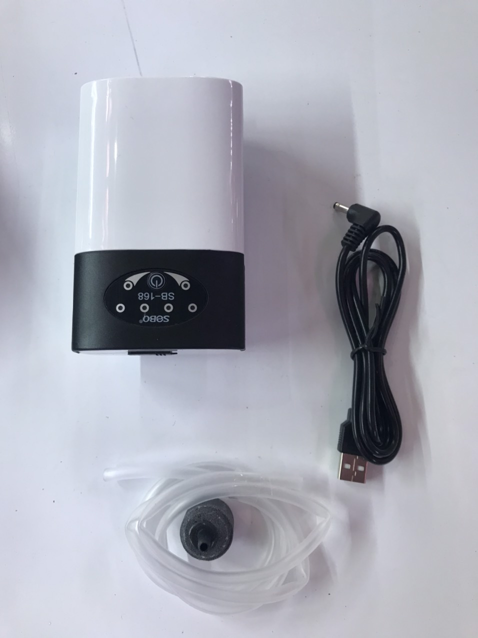 Máy sủi khí oxi tích điện sobo sb 168 1 vòi cho hồ cá cảnh ,máy sủi khí trữ điện hồ cá cảnh