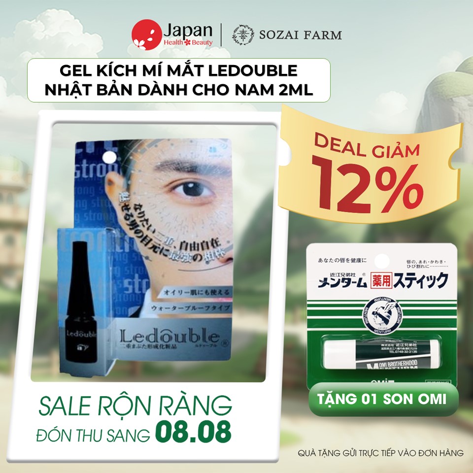 Gel kích mí mắt ledouble nhật bản cho nam 2ml