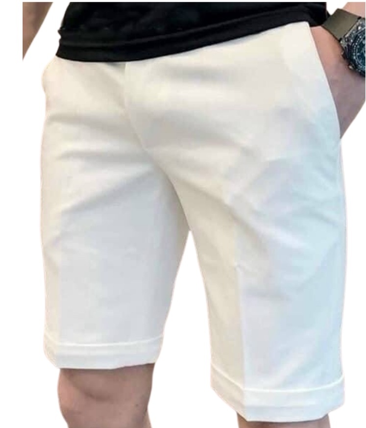 Quần short nam vải cotton co giãn nhẹ dáng công sở tây âu VNICESTORE