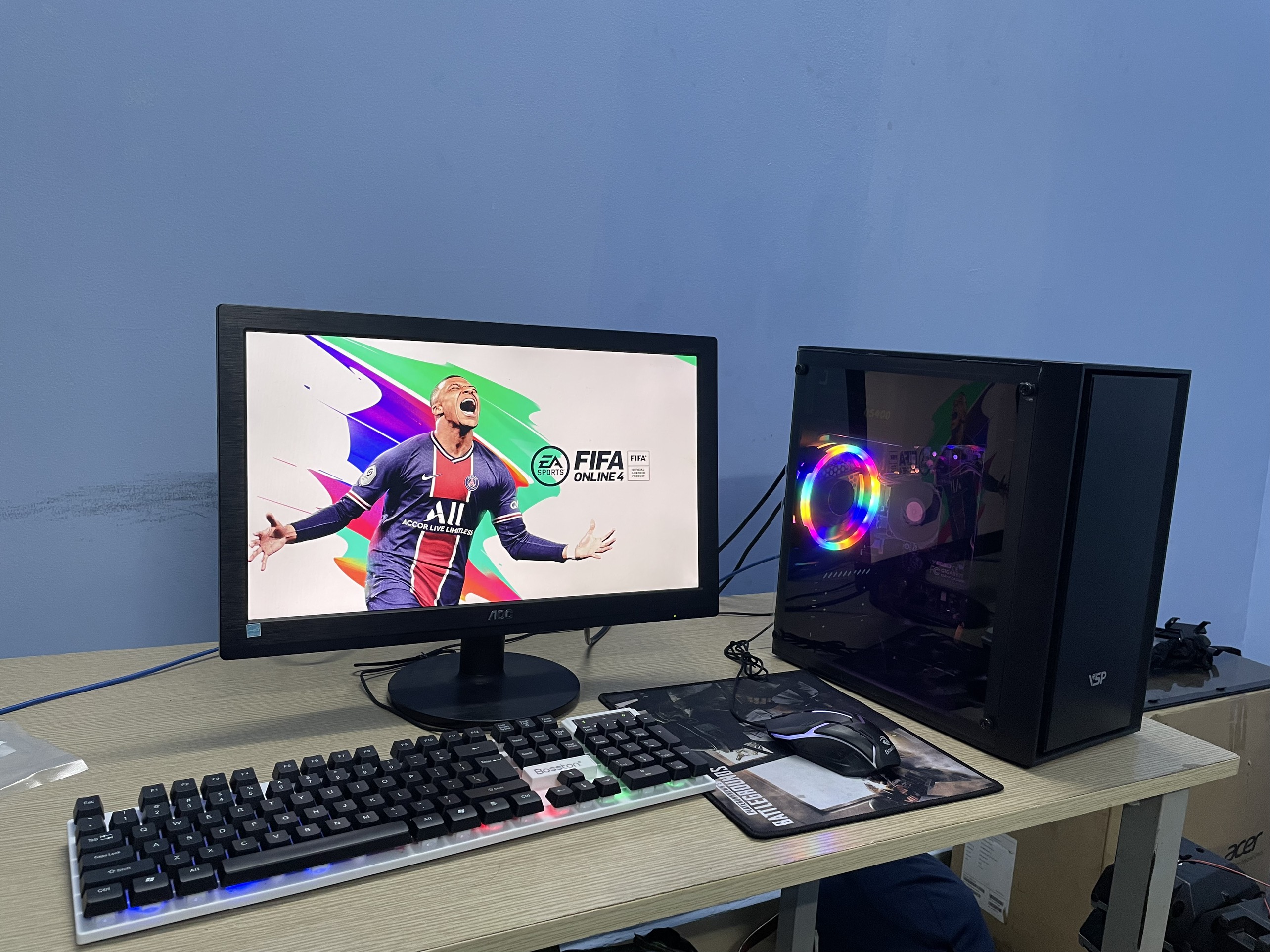 Bộ máy tính chơi game liên minh, pubg, fifa online 4 ram 4gb, ssd, vga hd 7000 series