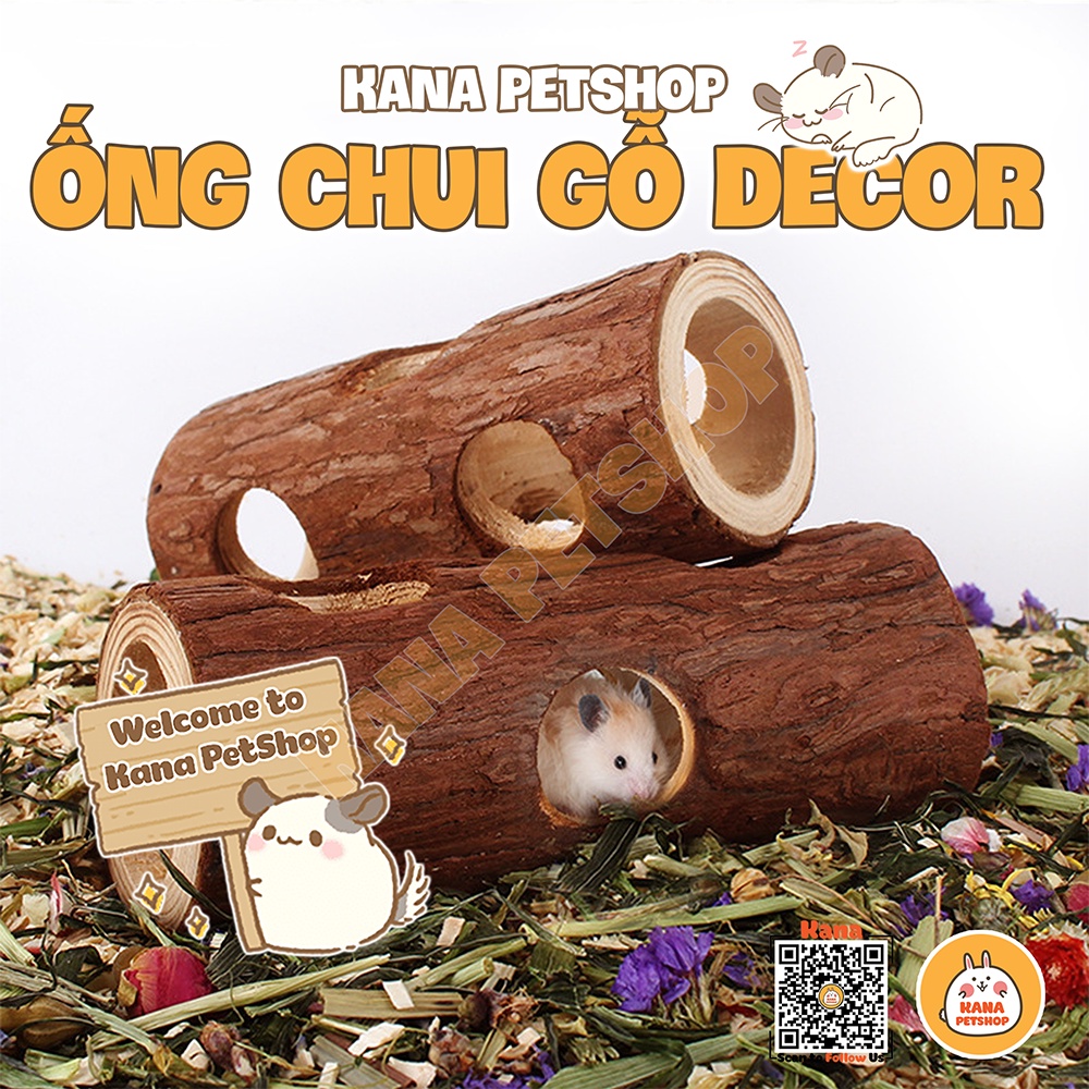 Ống chui cho hamster 🐹freeship🐹 ống đồ chơi cho hamster bằng gỗ thông