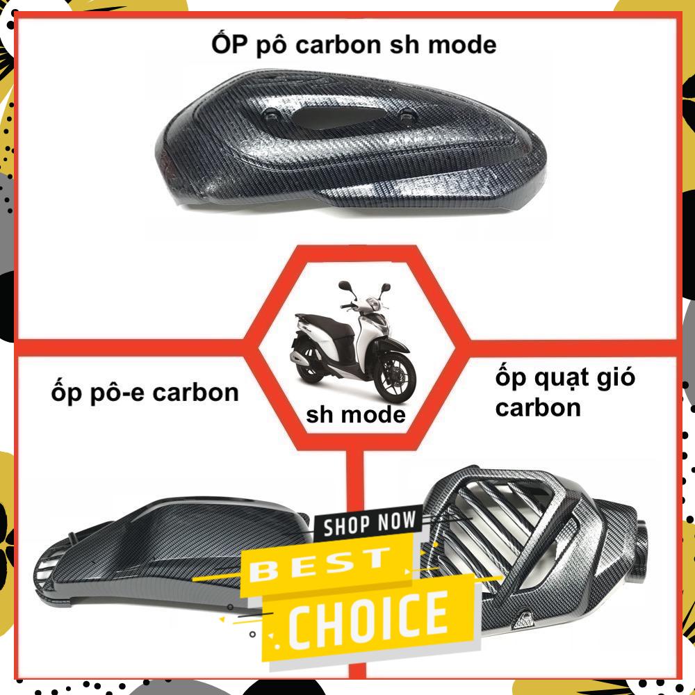 Combo ốp pô ốp pô-e và ốp quạt gió sh mode carbon nhưa xi đặt biệt thanh khang 006001373 006001374 006001375 sản phẩm chất lượng gian hàng uy tín giá cả cực tốt mua ngay.
