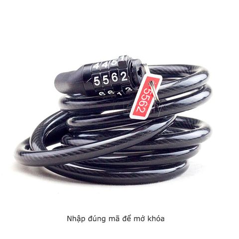 KHÓA DÂY XE ĐẠP 4 SỐ BICYCLE LOCK MÃ KHÓA CỐ ĐỊNH