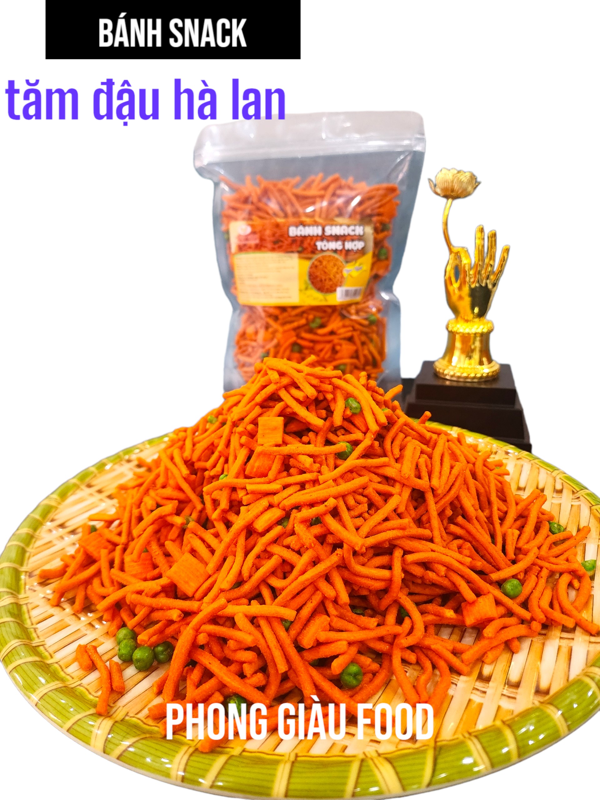 Bánh snack tăm đậu hà lan