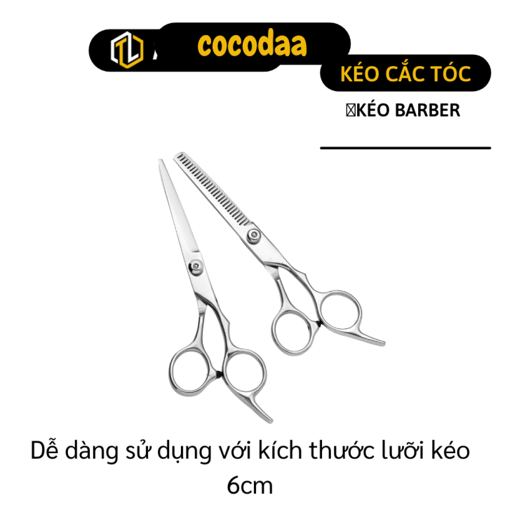 Kéo cắt tóc - Combo kéo cắt và kéo tỉa tóc - Bộ đôi 2 kéo cắt tóc và kéo tỉa tóc cực bền - Kéo tỉa thưa tóc chuyên nghiệp bền đẹp giá rẻ