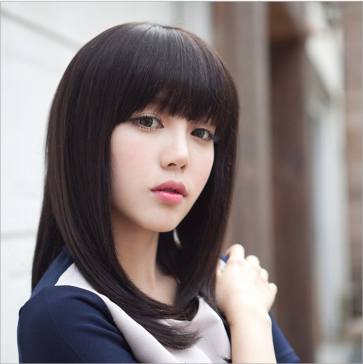 Tóc giả nữ nguyên đầu dáng lửng - TG4
