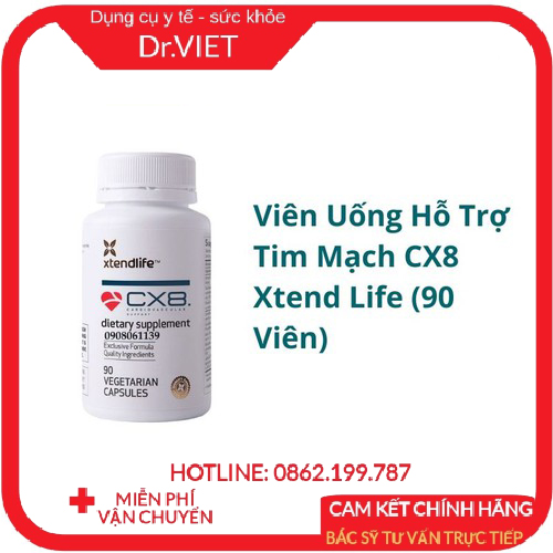 CX8 90 viên: Viên hỗ trợ tim mạch, ngừa đột quỵ