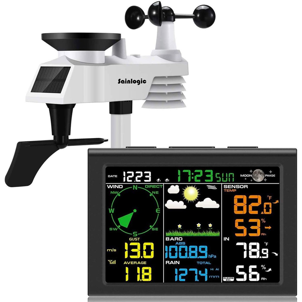 Trạm Thời Tiết, Máy Dự Báo Thời Tiết Sainlogic Weather Station 8-In-1 With Weather Forecast
