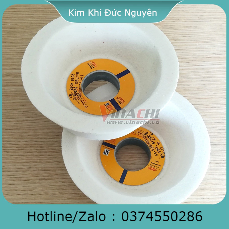 Đá Mài Lưỡi Bào Loại 1 - trắng 125mm - 1 Cái - Đá Mài Cao Cấp