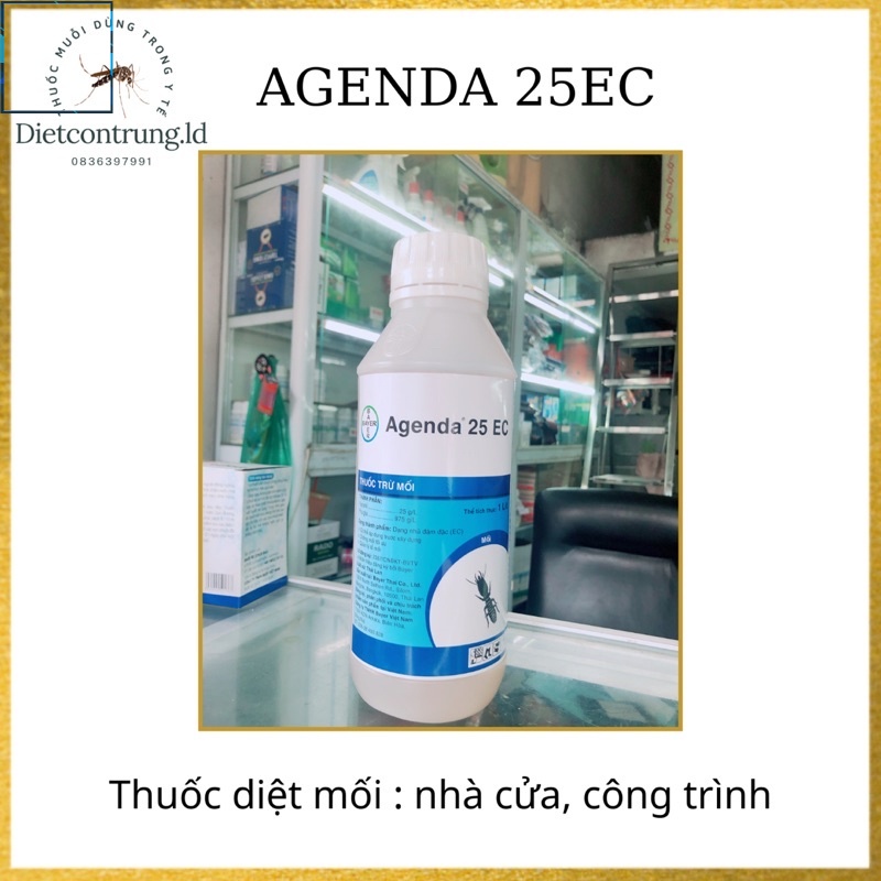 Thuốc diệt và phòng mối cho công trình, nhà ở agenda 25ec chai 1lít .