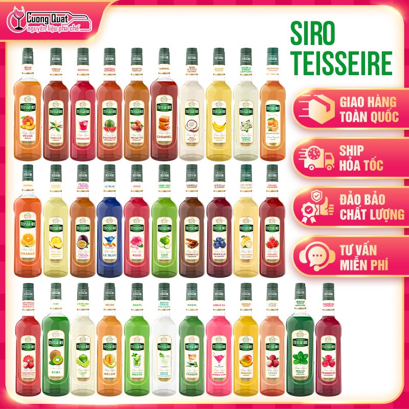 Siro Teisseire 700ml Dùng Pha Chế Đồ Uống