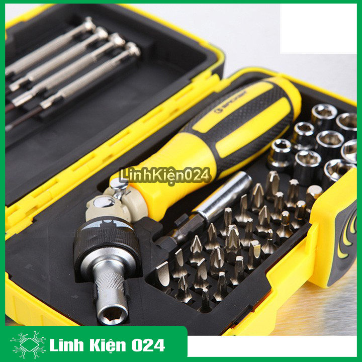 Bộ tuốc nơ vít tự động quay góc 180 độ eacker 39 chi tiết