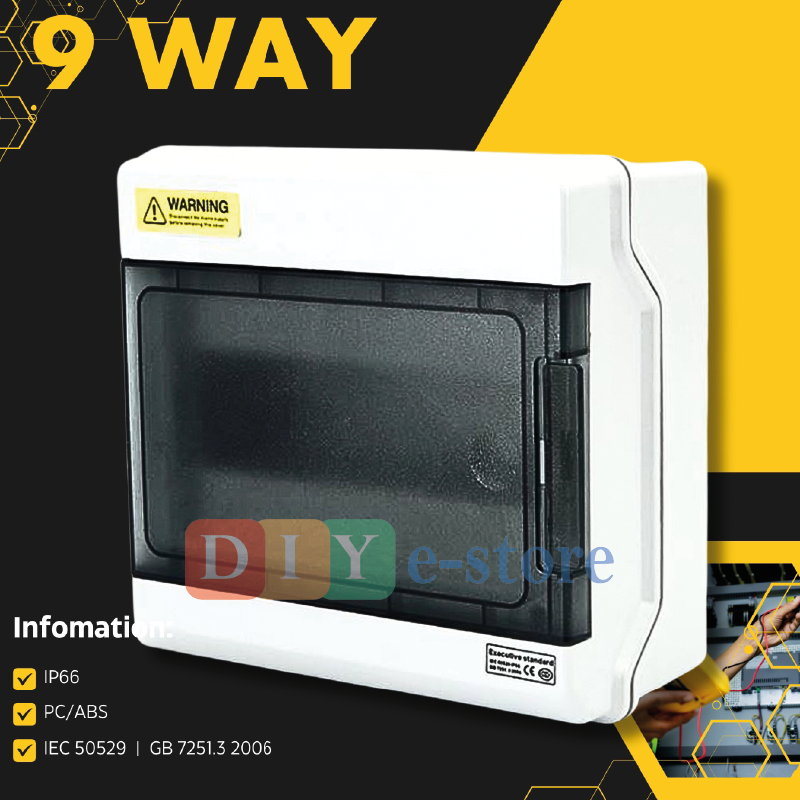 Tủ điện 9 WAY chống nước IP66 chất lượng cao – Tủ điện lắp nổi, Vỏ tủ điện, Tủ điện nhựa