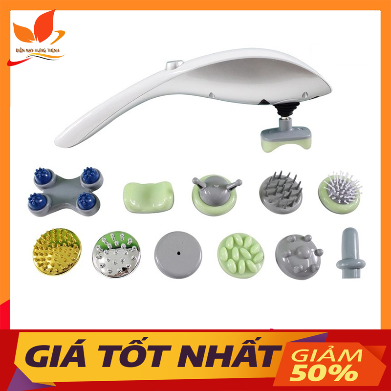 [Mới] Máy mát xa lưng vai cổ cầm tay 11 đầu hồng ngoại KING MASSAGER