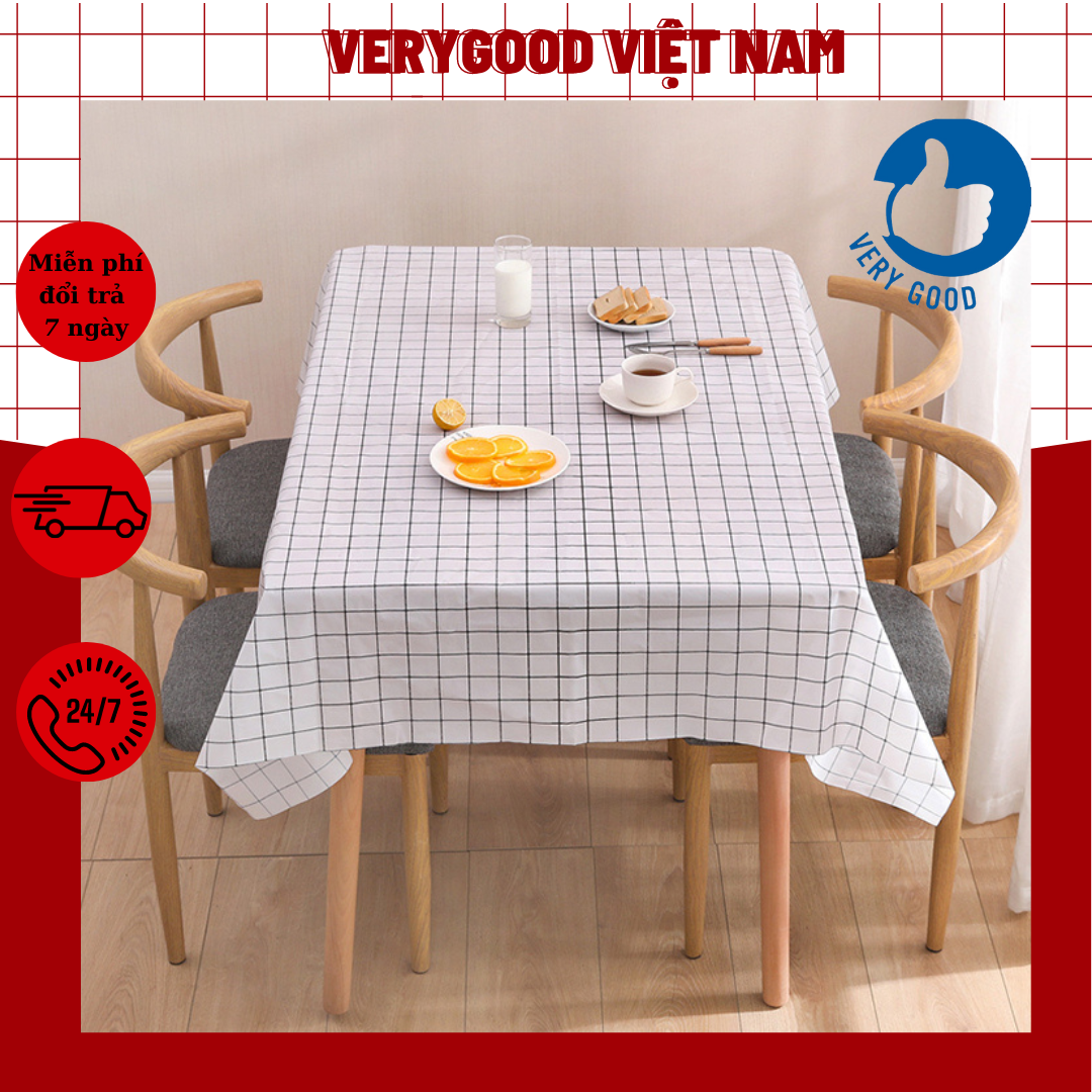 Khăn trải bàn decor kẻ caro nhựa PVC không thấm nước lót bàn ăn  nhiều kích cỡ verygood việt nam - khăn trải bàn vintage - khăn trải bàn pvc - khăn bàn decor - khăn trải bàn caro - tấm trải bàn - khăn trải bàn chống thấm