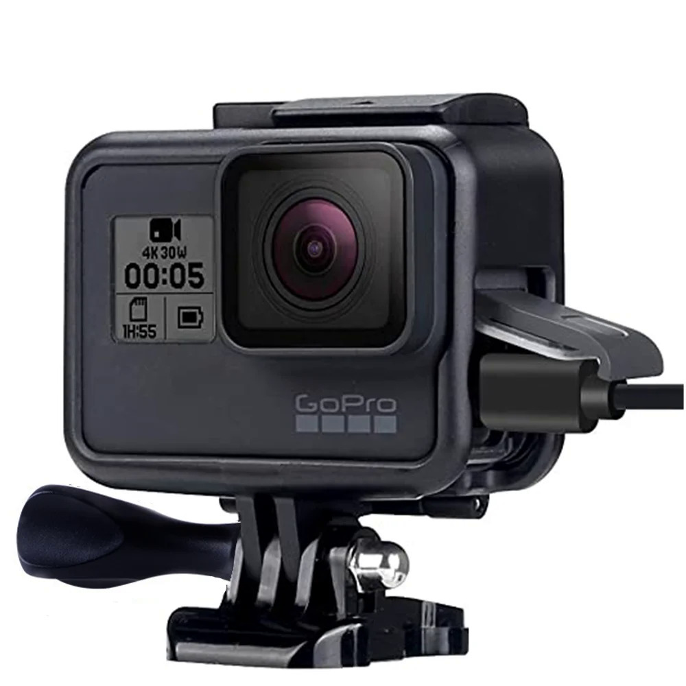 Vỏ khung bảo vệ máy ảnh hành động màu đen, vỏ máy quay phim, phụ kiện GoPro fore7, 6, 5