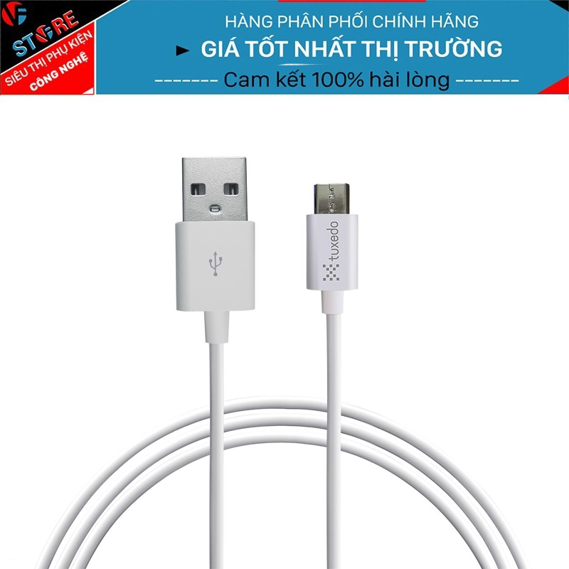 Cáp sạc điện thoại Tuxedo Micro USB dài 1m Chuẩn Android, hỗ trợ sạc nhanh