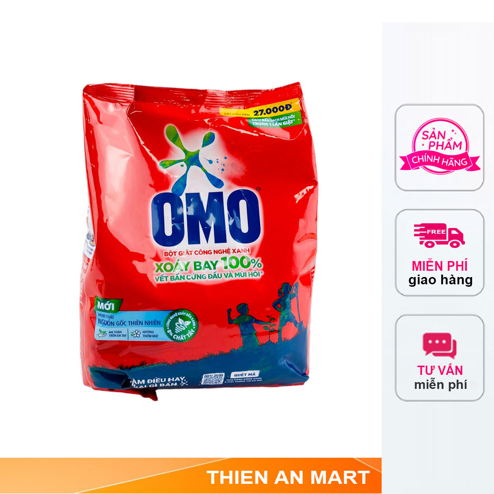 Bột giặt omo công nghệ xoáy bay gói 770g - 1.15kg