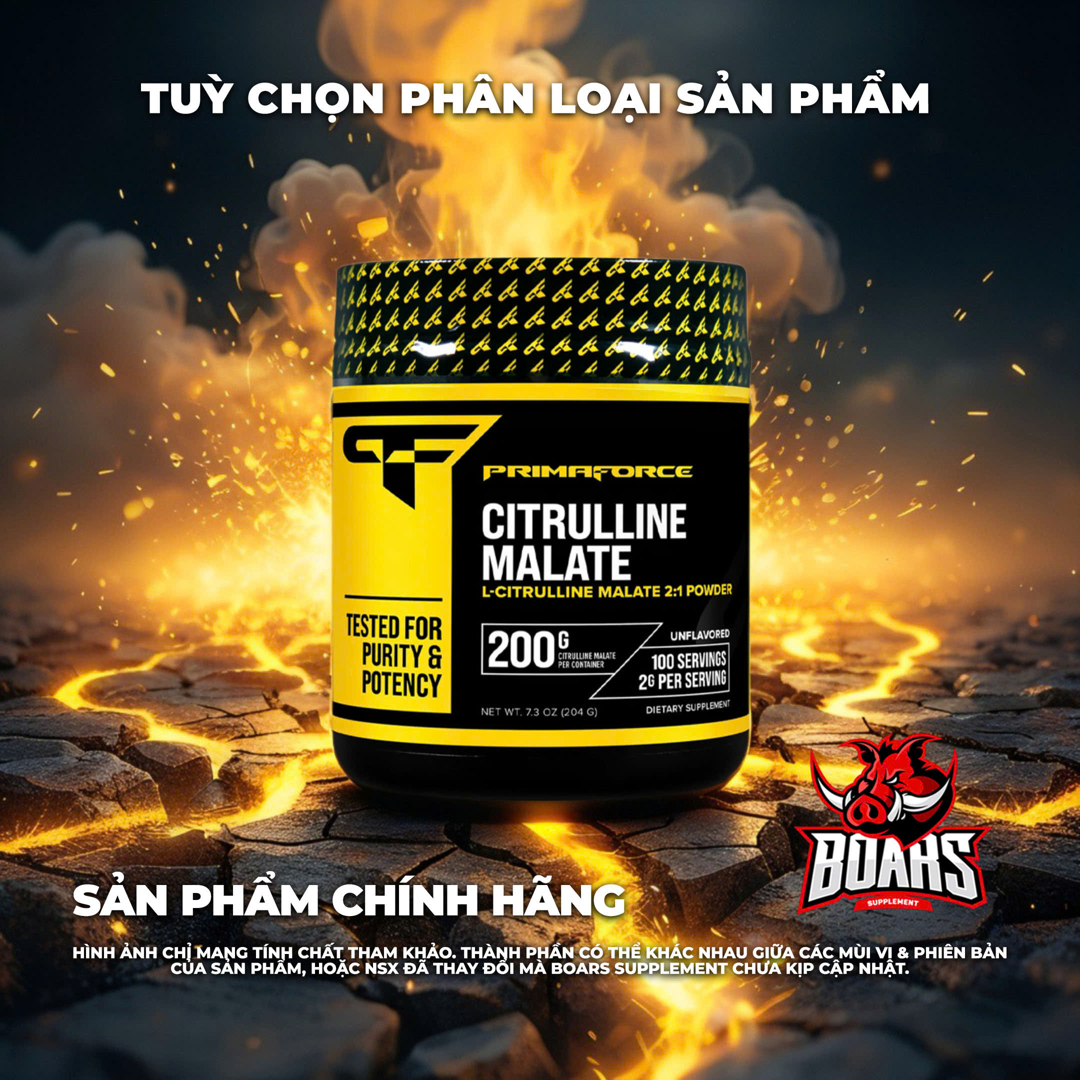 PrimaForce Citrulline Malate 200g (100 servings) - Tăng sức bền, phục hồi cơ bắp