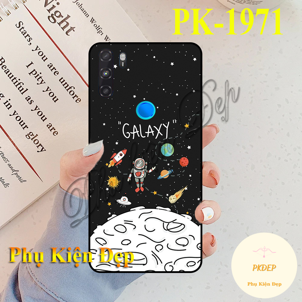 Ốp lưng Vsmart Active 3 - Ốp dẻo đen in hình Vũ trụ đẹp mê ly