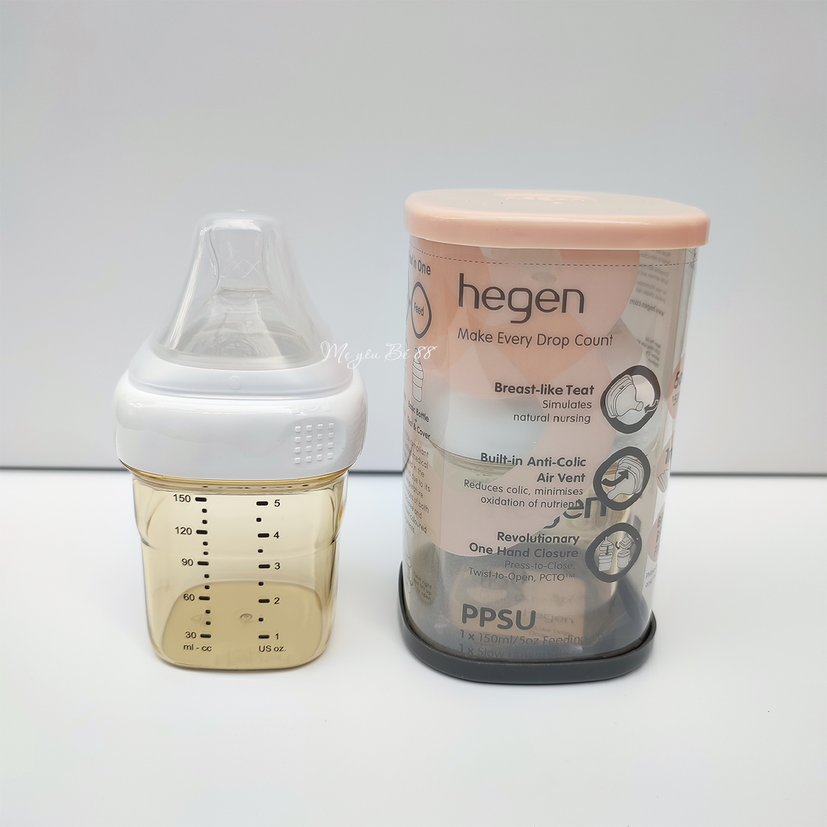 Bình sữa hegen cao cấp có hỗ trợ đổi size núm ti