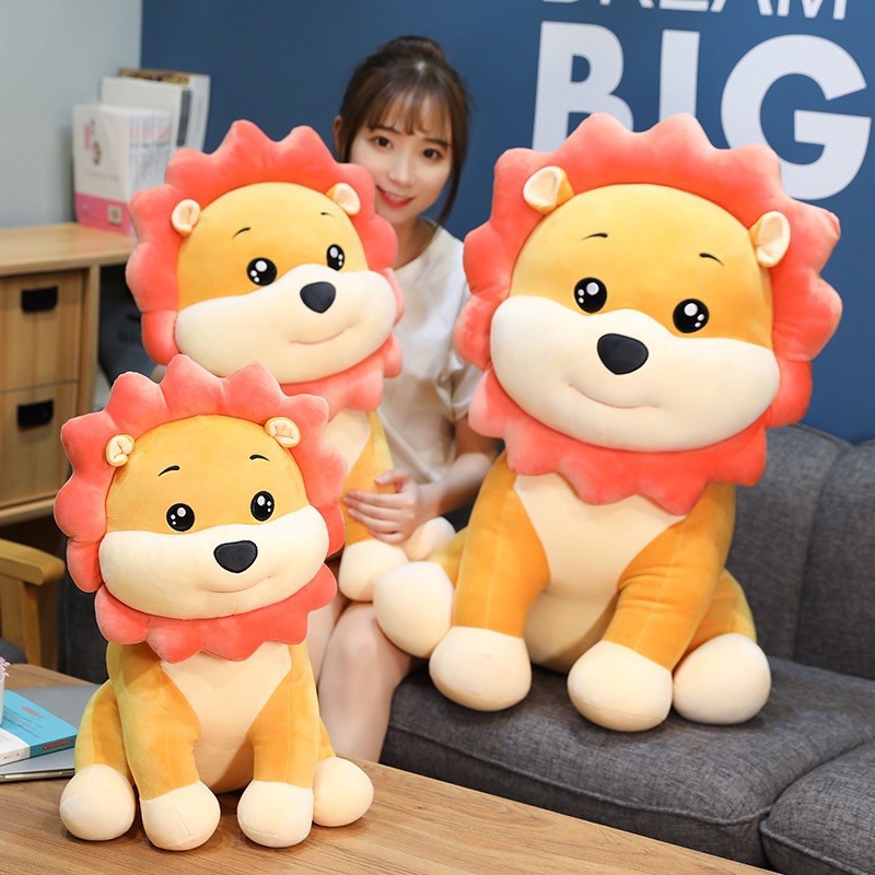 Gấu bông sư tử bờm hoa ngồi đáng yêu vải miniso mềm mịn cao cấp, hàng loại 1 siêu xịn