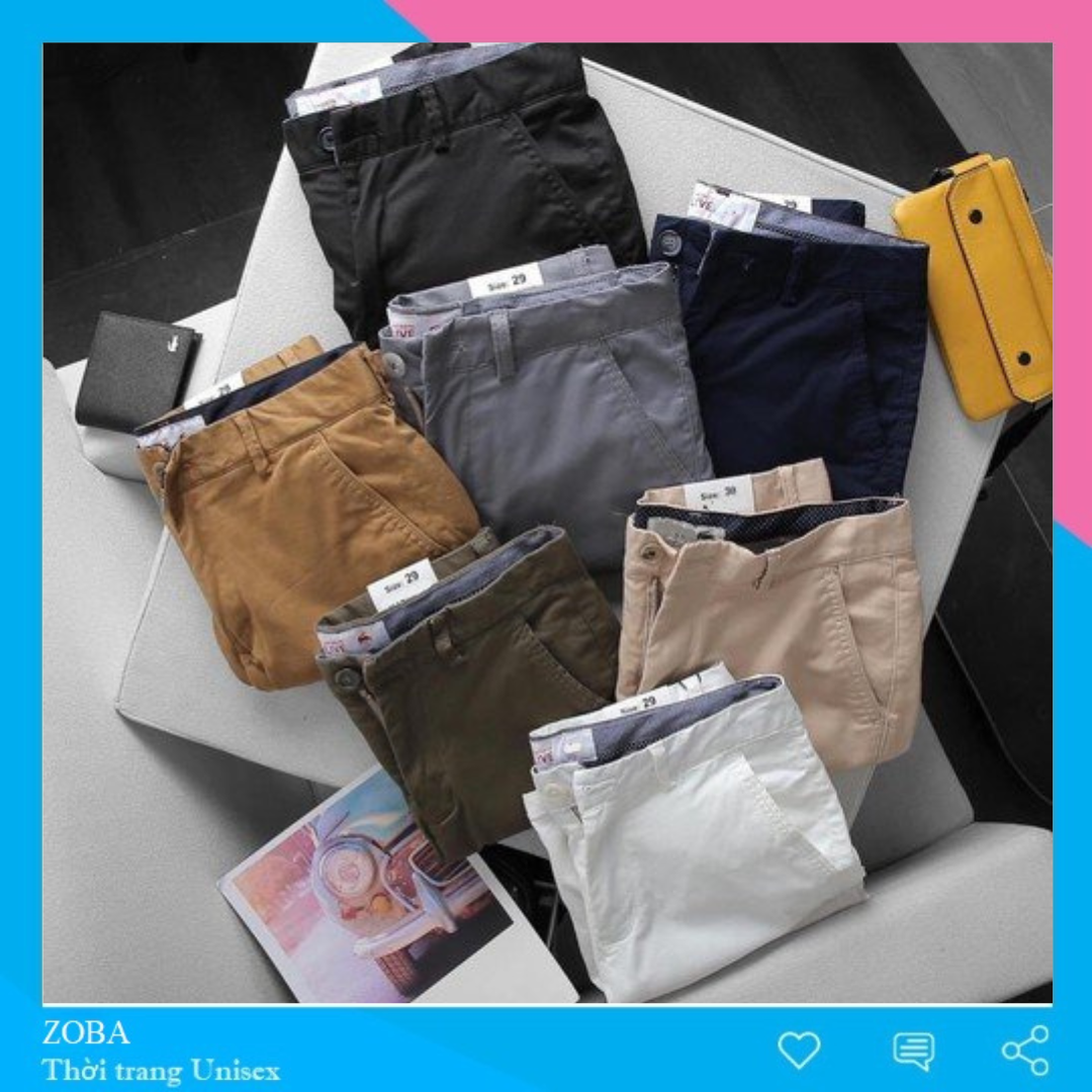 [HCM]Quần short nam kaki form rộng chất vải mềm mịn nhiều form ôm ngang gối