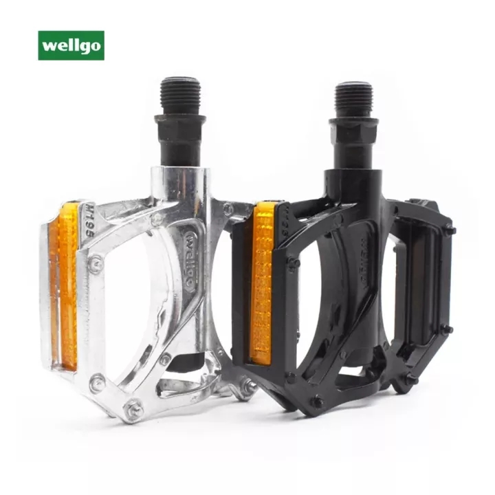 (Global Plus)WELLGO Bàn đạp M195 Hợp kim nhôm Bàn đạp xe đạp MTB Vòng bi 2DU Vòng bi siêu nhẹ Bàn đạp leo núi Phụ kiện