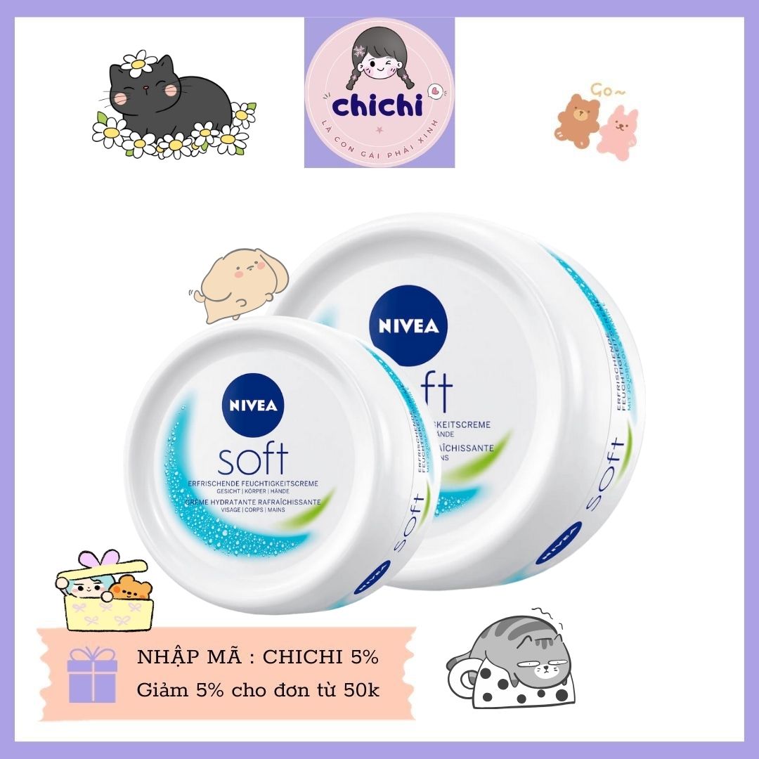 Kem dưỡng ẩm nivea soft hủ 200ml