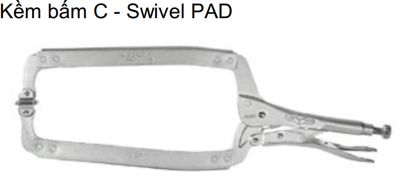 1 x kềm bấm chết chữ c-swivel pad 11" irwin t20el4