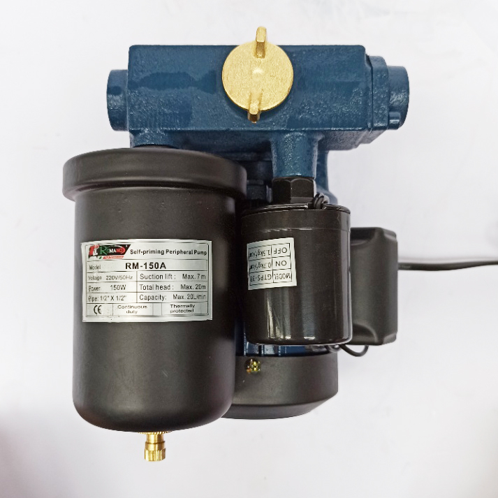 Máy Bơm Nước Tăng Áp Tự Động ROMANOL 150w Cả Đẩy Và Hút Cao 25-BH 12 Tháng