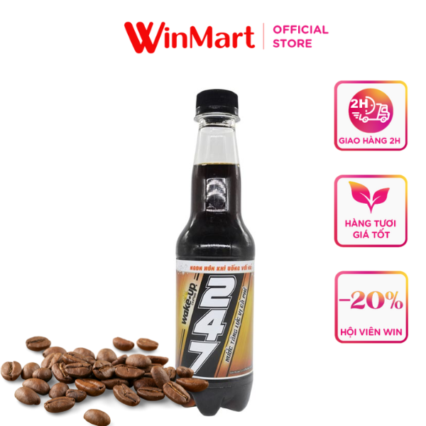 - nước tăng lực vị cà phê wake up 247 chai 330ml t24
