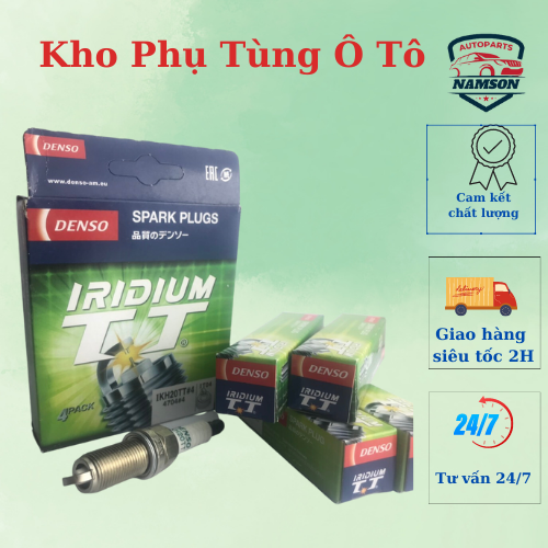 Bugi Denso Iridium IKH20TT - Giác 16 Chân Dài Ren 14 (Bugi Bạch Kim) Dùng Cho Xe Toyota Wigo, Innova, Altis...