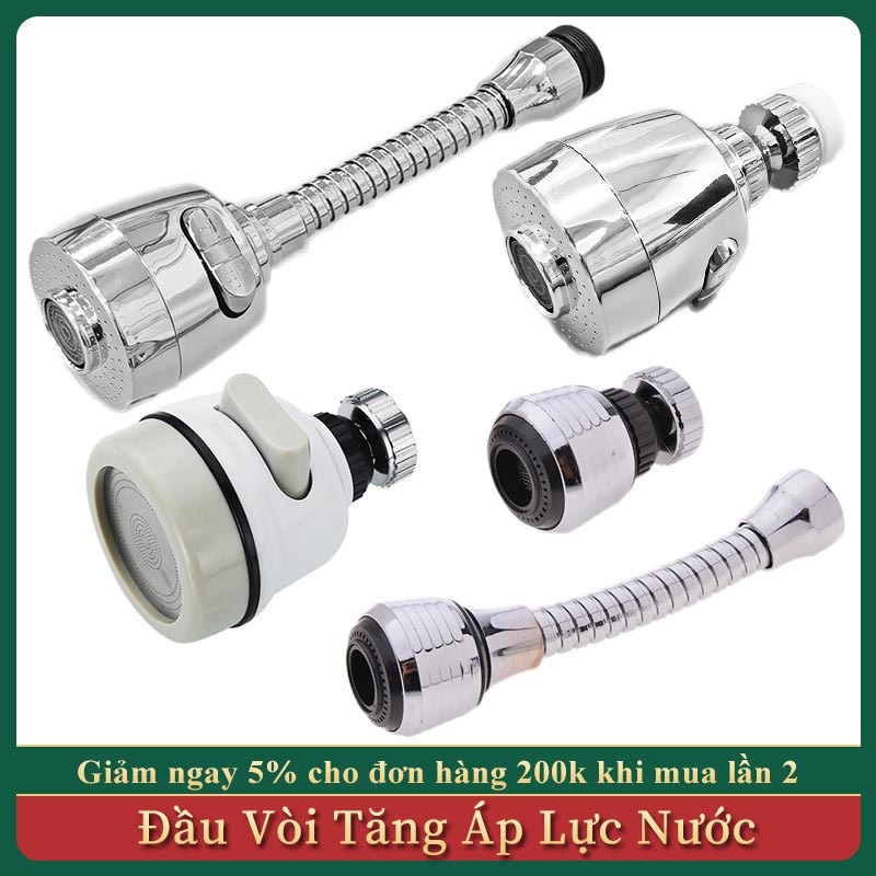 [GIÁ SỐC] Đầu vòi rửa chén bát tăng áp, điều hướng xoay 360 độ, 3 chế độ, tiết kiệm nước, phù hợp với nhiều loại vòi, siêu tiện ích cho mọi nhà