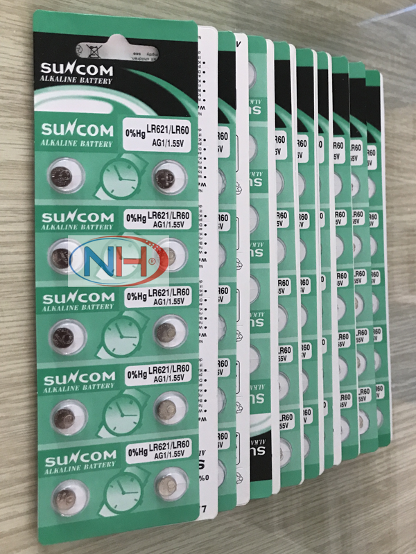 Vỉ 10 viên pin 1.5v ag1/lr621/lr60 pin đũa pin cúc áo - ag1 lr621 lr60