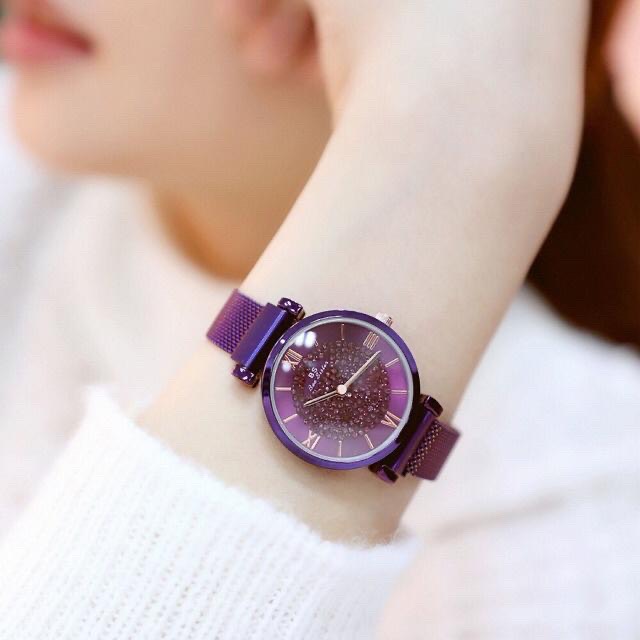 Đồng hồ nữ Bee Sister chính hãng dây nam châm mặt đính đá sang trọng
