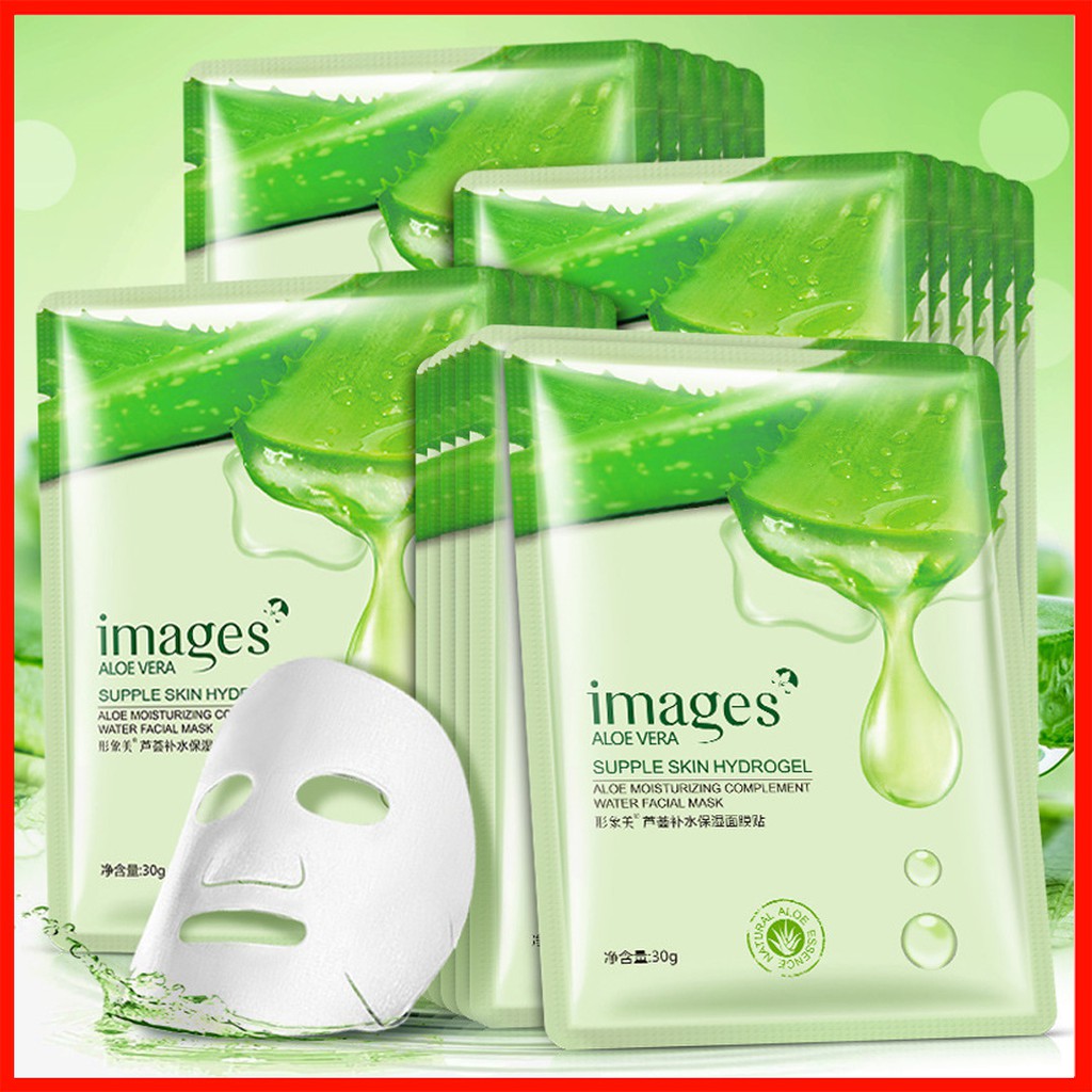 [ GIÁ SỈ ] COMBO 10 GÓI  Mặt Nạ Nha Đam , Lô Hội Images - Mặt Nạ Dưỡng Trắng Da , giữ ẩm ,trắng mịn,se khít lỗ chân lông