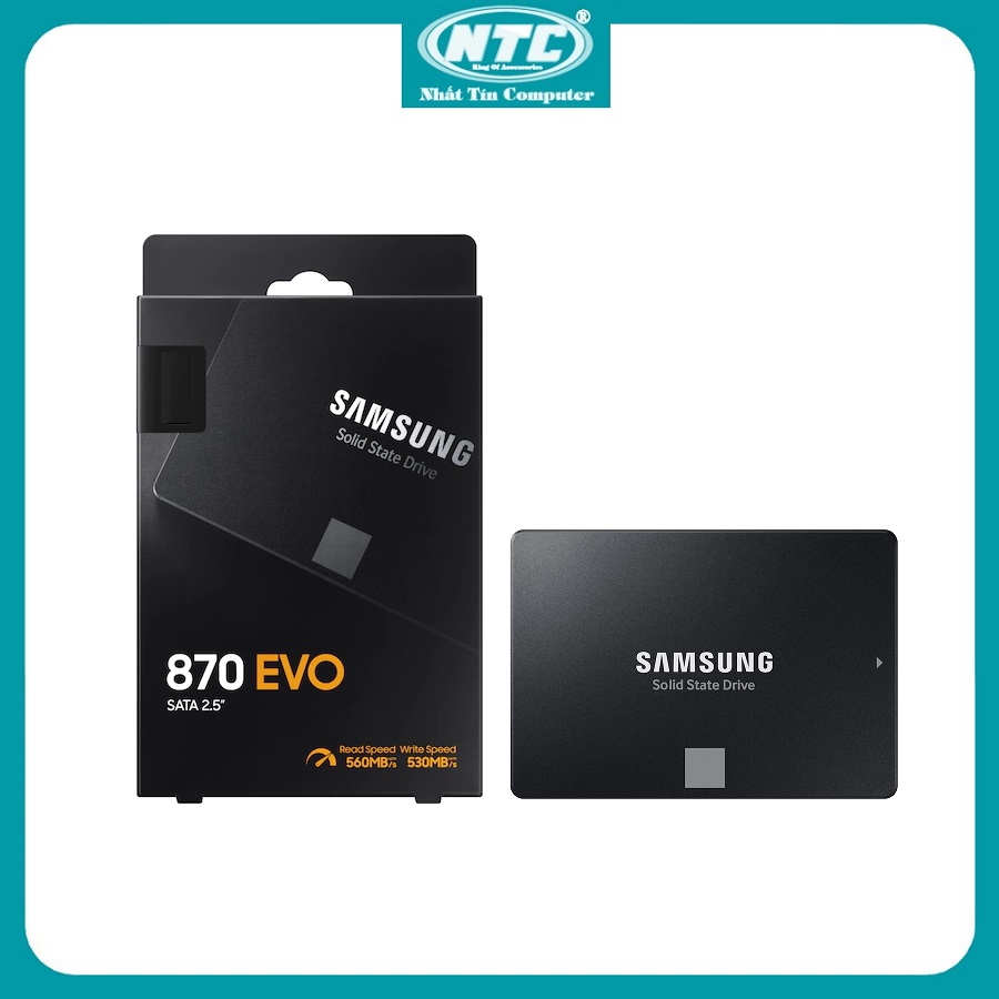 Ổ cứng SSD Samsung 870 Evo 250GB / 500GB / 1TB / 2TB / 4TB 2.5 Inch SATA III tốc độ đọc 560MB/s ghi 530MB/s (Đen) Nhất Tín Computer