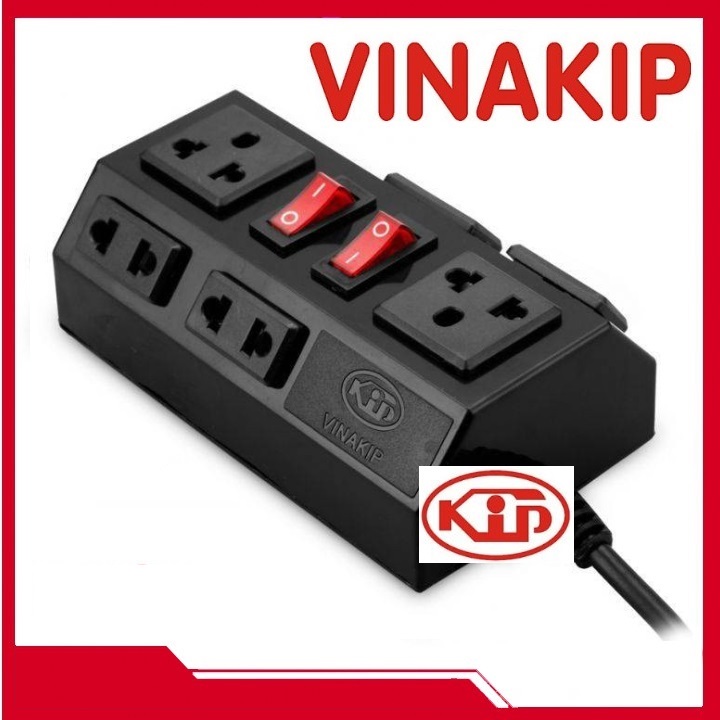 Ổ cắm điện đa năng liền dây VINA.KIP. Ổ cắm điện chịu tải 2500w Viet Nam chất lượng cao
