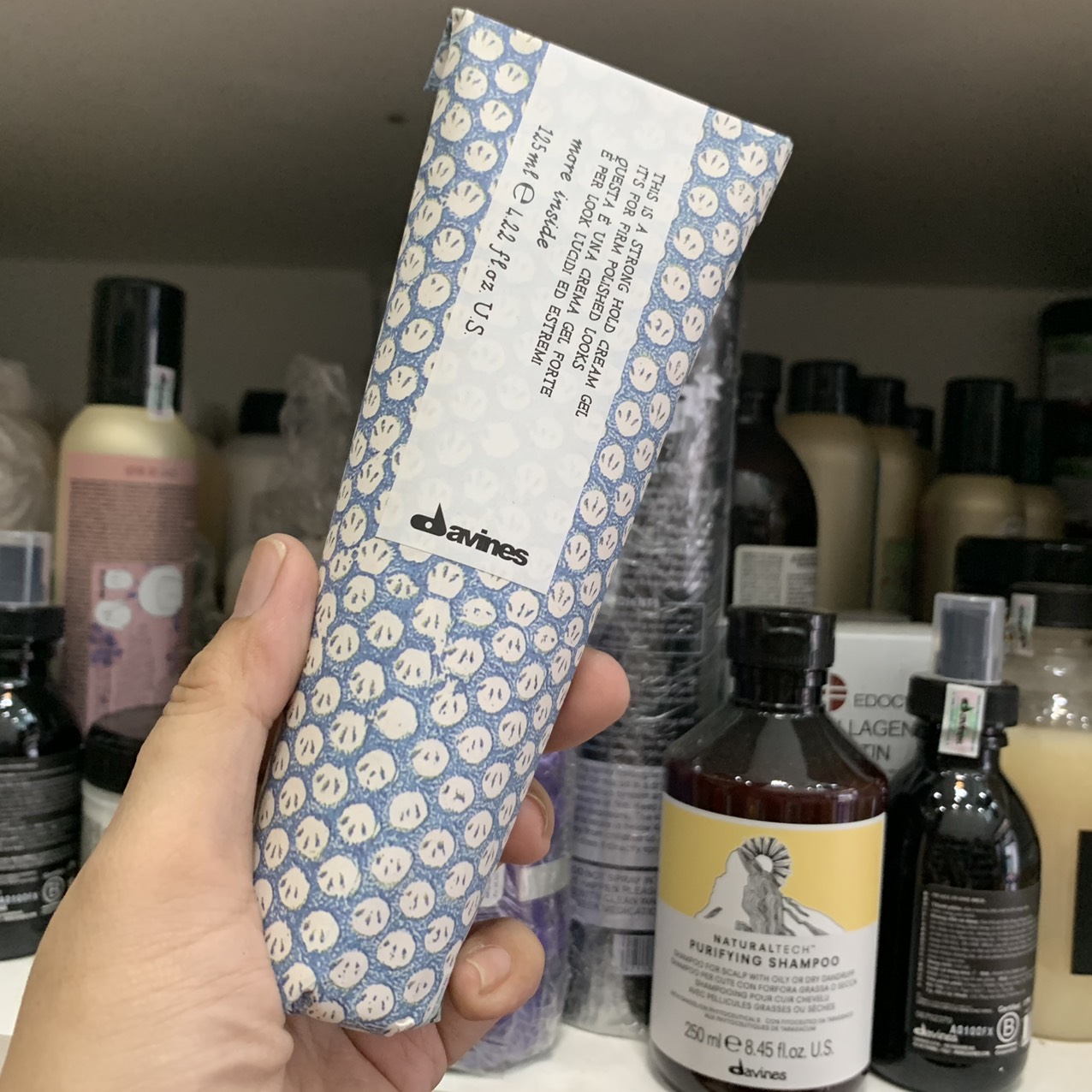 Kem - Gel giữ nếp tóc cứng Davines Strong Hold Cream Gel 125ml