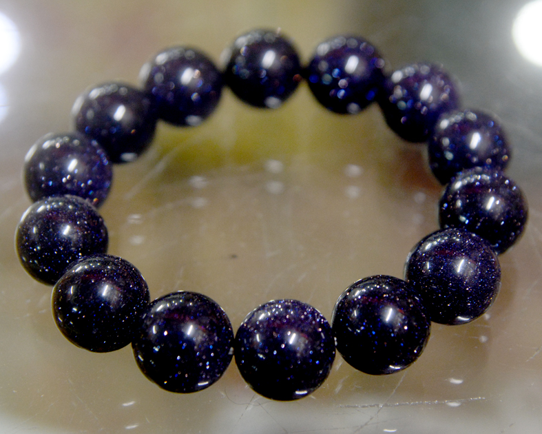 Vòng tay chuỗi đá kim sa xanh-nhiều cỡ ly