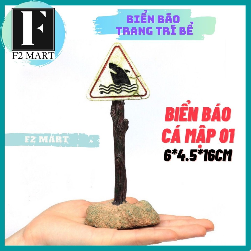 Mô hình biển báo trang trí bể cá, hồ cá độc đáo