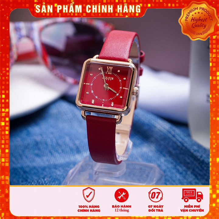 Đồng hồ nữ Julius Hàn Quốc JA-1123C mặt vuông cá tính - đồng hồ nữ chống nước - đồng hồ thời trang nữ